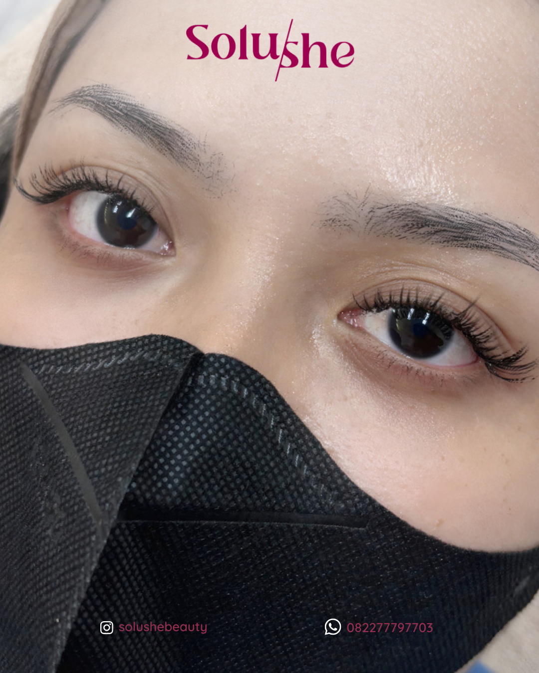 Hasil nyata before after Double Classic Lash Solushe